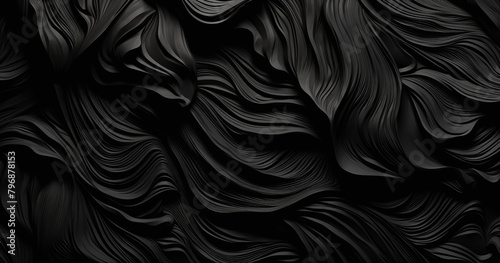 Plano de fundo preto com textura em estilo de ondas