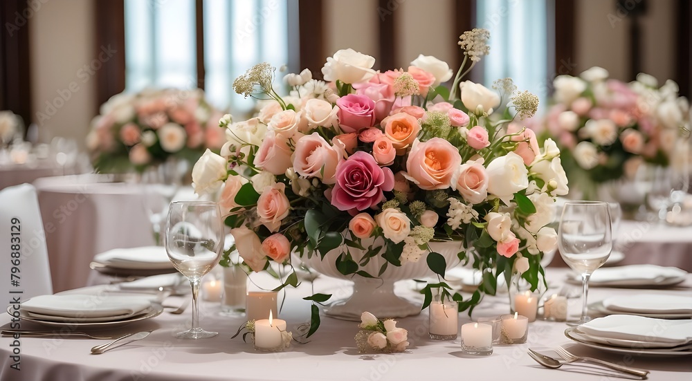 floral arrangements on a wedding table floral arrangements on a wedding table