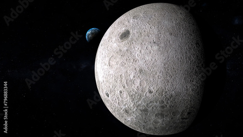 earth seen from the far side of the moon