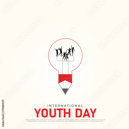 International youth day, Creative ads, 3D illustrations