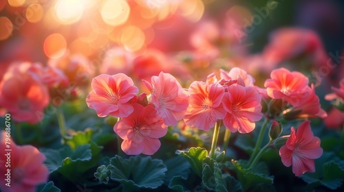 Embark on a visual journey through the garden with an image featuring the vibrant blooms and cascading foliage of Pelargonium peltatum  its delicate petals and lush greenery creating 