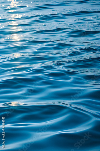 Liquid Dance: Water Flows in Abstract Reflection. Movement & Light. Water's Essence: Abstract Light & Motion Capture the Soul of the Ocean. Peaceful Beauty. generative AI