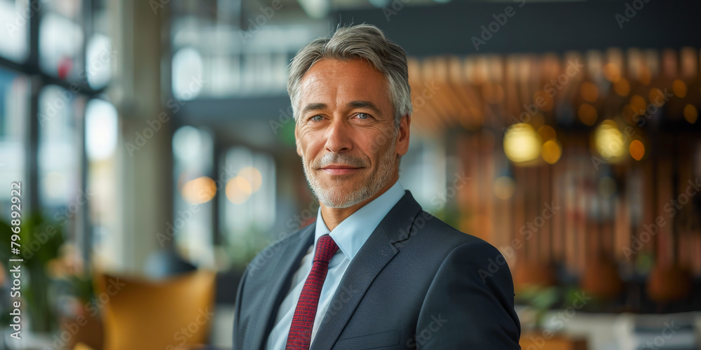 A man in a suit and tie is smiling for the camera A man in a suit and tie is smiling for the camera