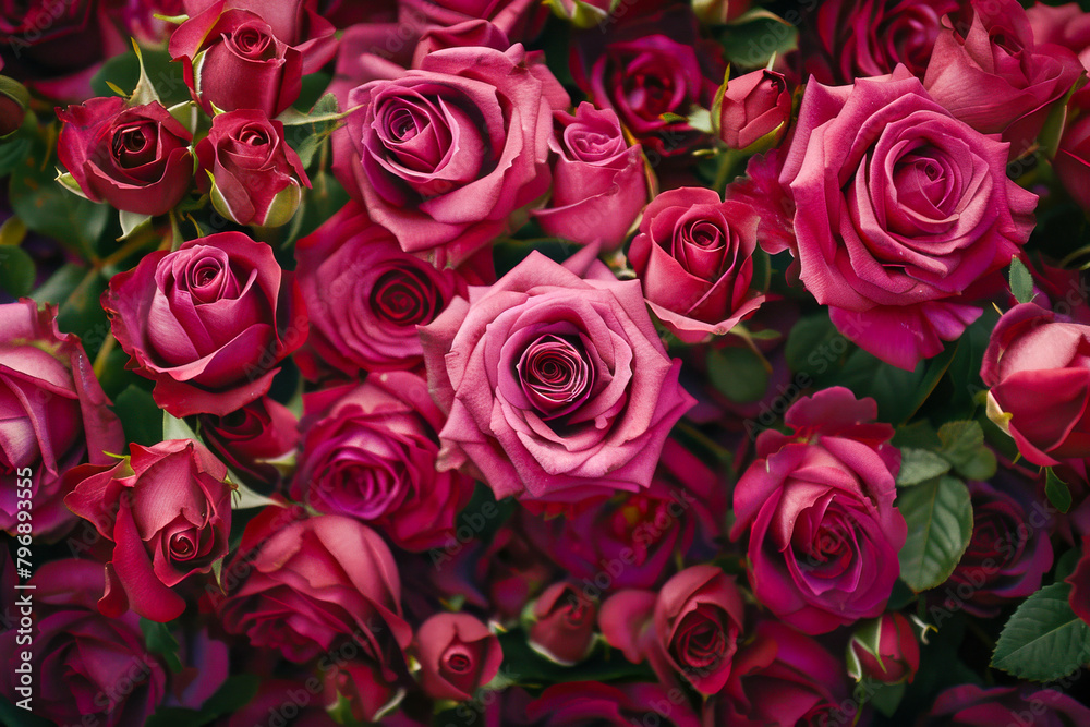 A bunch of red roses are arranged in a bouquet A bunch of red roses are arranged in a bouquet