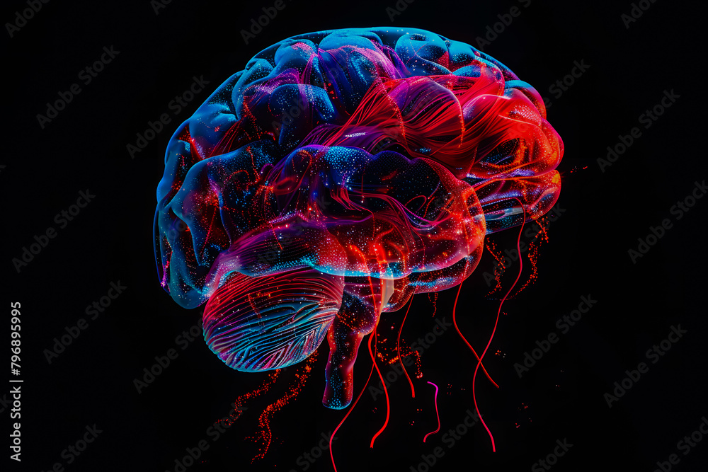 Cerveau humain, illustration scientifique Cerveau humain, illustration scientifique