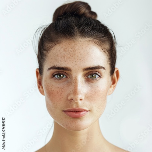Beautiful young girl with p...