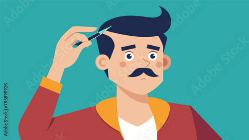 To maintain a wellkempt appearance he carefully trims and grooms his eyebrows ensuring they are neat and wellshaped..