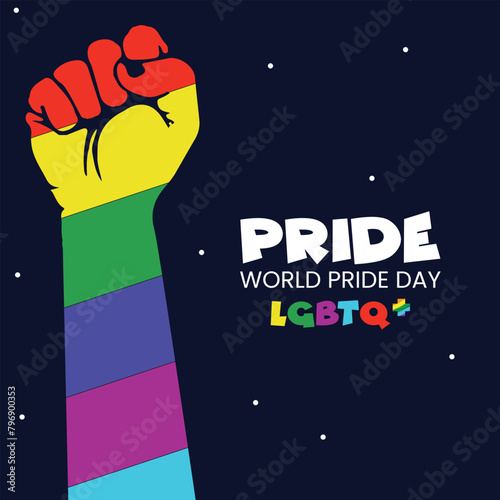 pride month LGBTQ wishing post design  