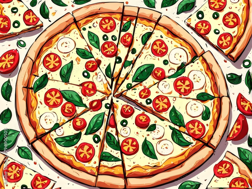 pizza with salami and cheese pizza with salami and cheese