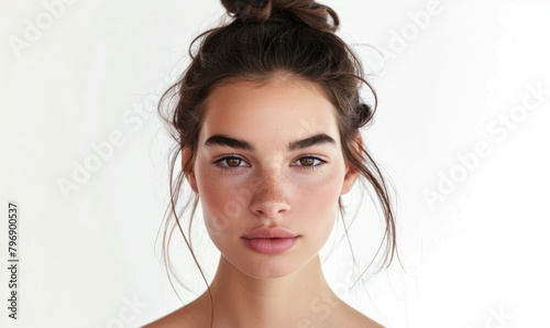 Beautiful young girl with p...