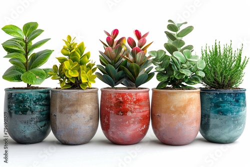 A variety of succulents in a pots adding a fresh botanical touch.