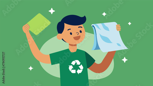 A person holding up a reusable dryer sheet made from recycled materials reducing the need for disposable and chemicalfilled alternatives.