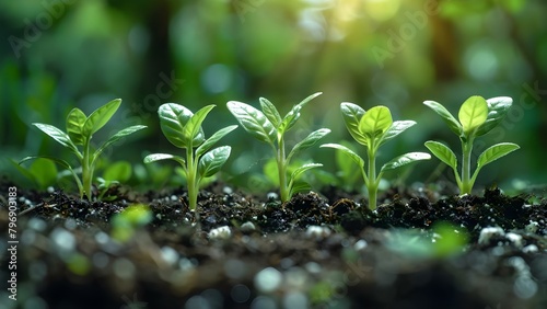 Cultivating Seedlings in Soil: An Essential Step in Agriculture Industry Growth. Concept Agricultural Practices, Seedling Development, Soil Cultivation, Industry Growth, Sustainable Agriculture