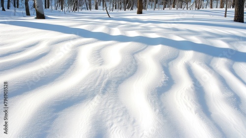   A forest blanketed in snow  teeming with numerous trees and abundant snowfall upon the snowy terrain