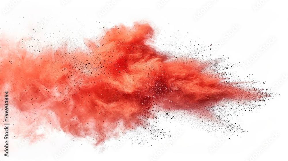 one features a red substance on a white background, the other likewise