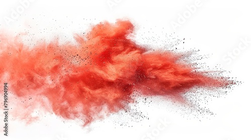 one features a red substance on a white background, the other likewise