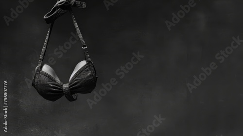  a bra with a bird perched on its back, dangling to the side © Jevjenijs