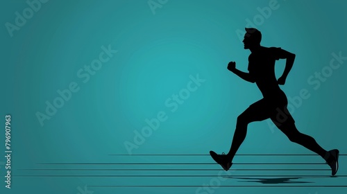  a black man running similarly