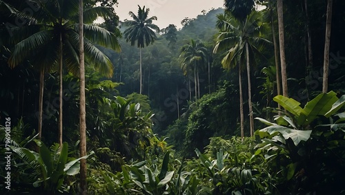 Tropical island with palm tree