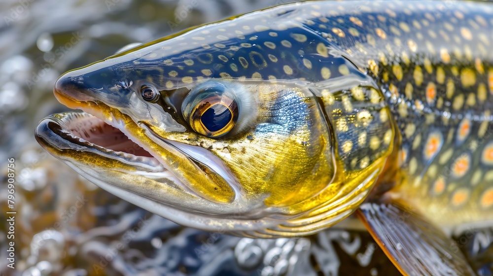 A fish with its mouth open wide A fish with its mouth open wide