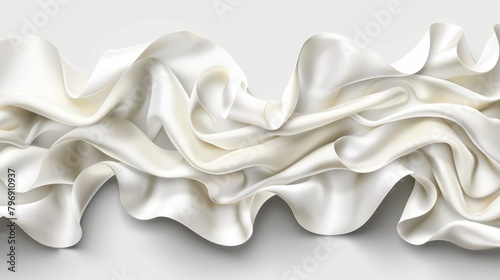   A tight shot of undulating white fabric, suggesting gentle breezes or wind photo