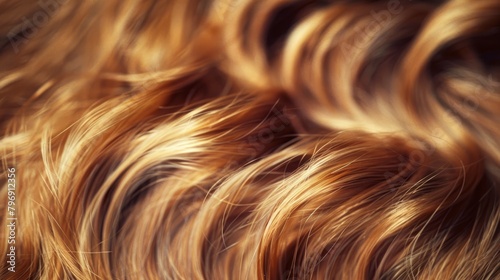  A tight shot of wavy hair layered with light browning and light blonde dye