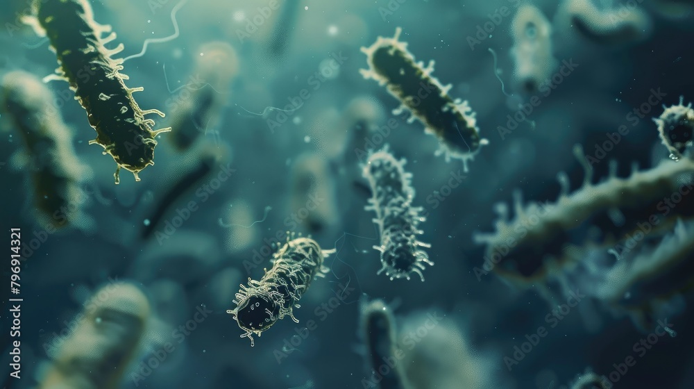 Fototapeta premium Bacterial Microcosm Close-up