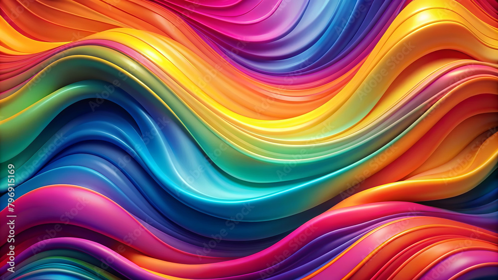Vibrant colors flow in a wave-like pattern to create a dynamic and fluid visual effect. The smooth lines and curves give the appearance of movement and rhythm throughout the composition.AI generated. Vibrant colors flow in a wave-like pattern to create a dynamic and fluid visual effect. The smooth lines and curves give the appearance of movement and rhythm throughout the composition.AI generated.