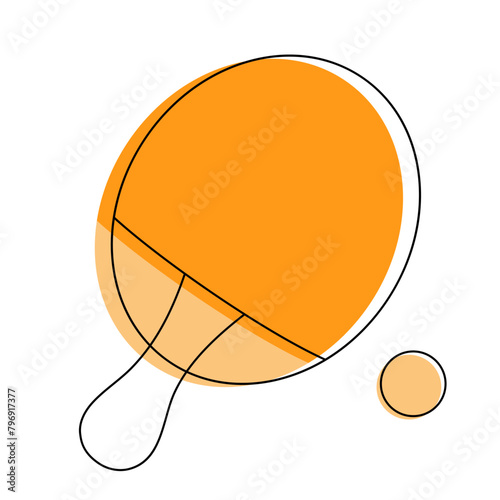 Tennis Ball and Racket Drawing