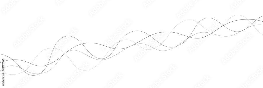 Wavy horizontal lines. Vector border design element Wavy horizontal lines. Vector border design element