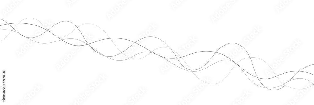 Wavy horizontal lines. Vector border design element Wavy horizontal lines. Vector border design element