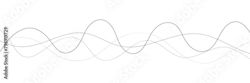 Waves vector design. Water wave icon. Wavy lines isolated.