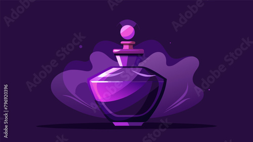A deep purple bottle filled with a rich and intense scent evoking the feeling of a passionate and romantic evening..