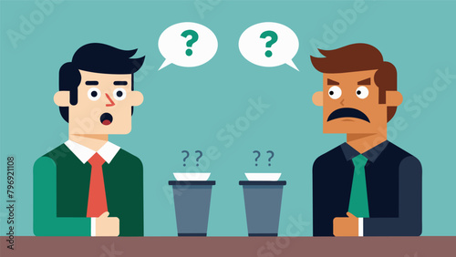The baristas rolling their eyes as they overhear a particularly absurd debate over the merits of rationalism versus empiricism.. Vector illustration