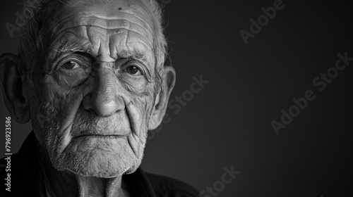 Eternal Essence: Portrait of an Elderly Man. Generative AI