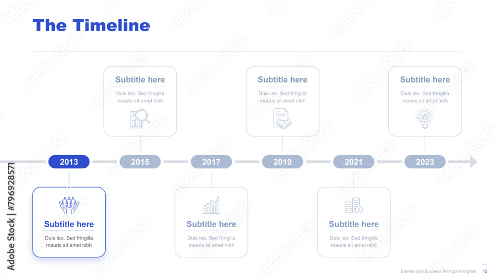 Obraz premium Flat business infographic diagram vector slide presentation template