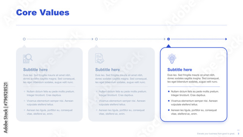 Flat business infographic diagram vector slide presentation template