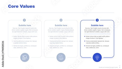 Flat business infographic diagram vector slide presentation template