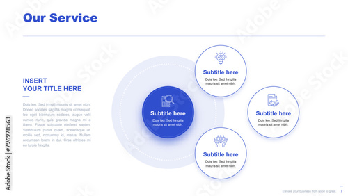 Flat business infographic diagram vector slide presentation template