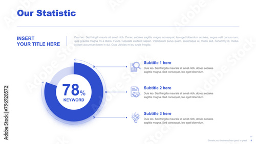Flat business infographic diagram vector slide presentation template