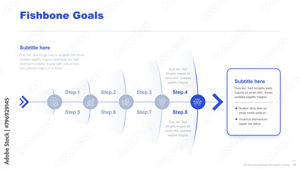Flat business infographic diagram vector slide presentation template