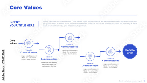 Flat business infographic diagram vector slide presentation template