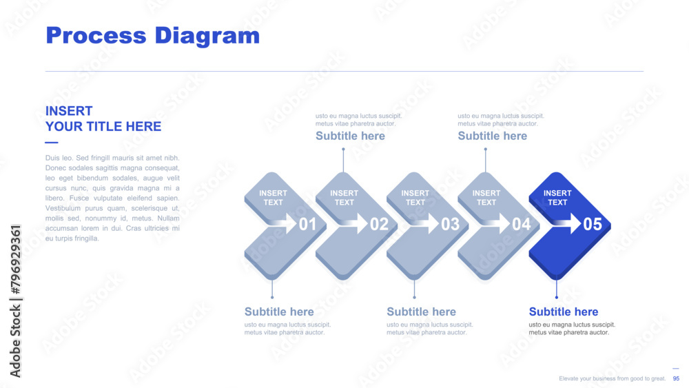 Flat business infographic diagram vector slide presentation template