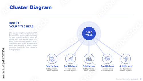 Flat business infographic diagram vector slide presentation template