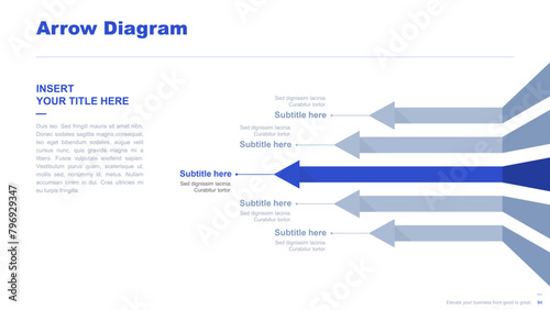 Flat business infographic diagram vector slide presentation template