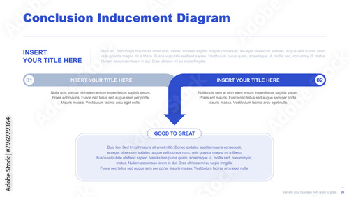 Flat business infographic diagram vector slide presentation template