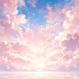 Fantasy-Inspired Sky with Soft Clouds, Perfect for Ad Campaigns and Creative Projects