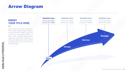 Flat business infographic diagram vector slide presentation template