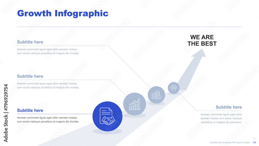 Flat business infographic diagram vector slide presentation template