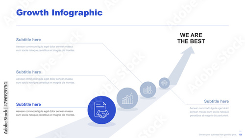 Flat business infographic diagram vector slide presentation template photo